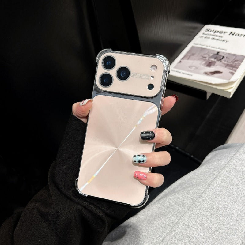 Solid Color Iridescent Textured Shockproof Electroplated Phone Case for IPhone