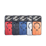 Invisible Stand Magnetic Flip-Cover Lens Protector Shockproof Case for iPhone