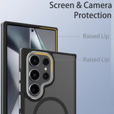 Luxury Matte Magnetic Wireless Charging Case For Samsung