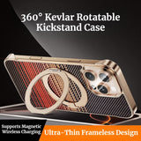 Kevlar Magnetic Rotatable Kickstand Case for iPhone