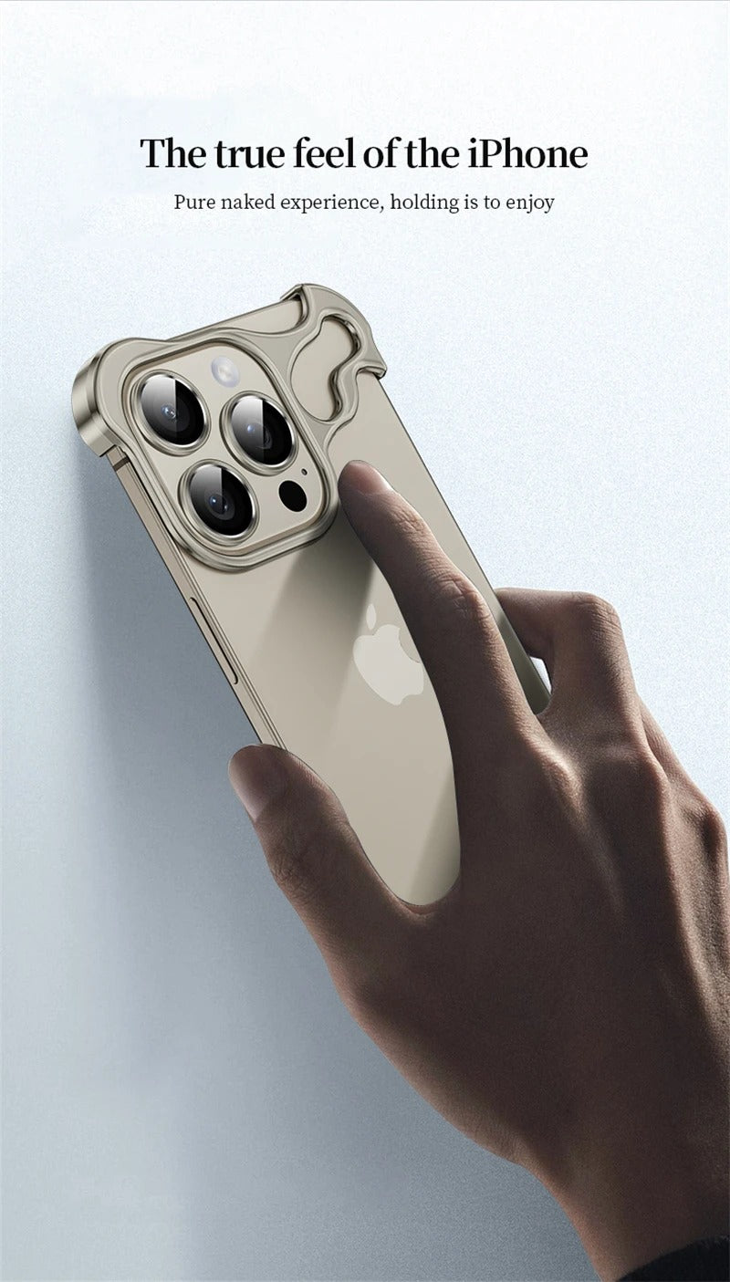 Luxury Shockproof Aluminum Alloy Borderless Phone Case For iPhone