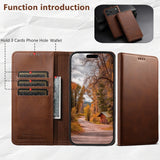 Leather Flip Wallet Phone Case For iPhone