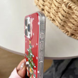 Christmas Tree and Black Cat Lanyard Phone Case for IPhone