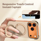 Frameless Plain Leather Magnetic Stand Case for iPhone