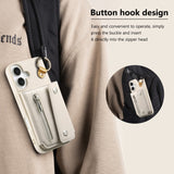 Stylish Hook Design Card Wallet Case for iPhone