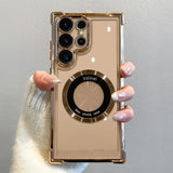 Luxury Plating Magnetic Wireless Charge Case for Samsung