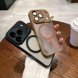 Matte Magnetic Clear Hard Case for iPhone