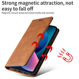 Wrist Strap Leather Flip Wallet Case for iPhone
