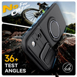 Armor Reinforced Shock‑Absorbent Case With Card Slot & Stand for iPhone