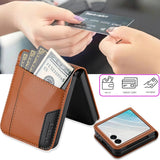 Leather Wallet Phone Case for Samsung Z Flip