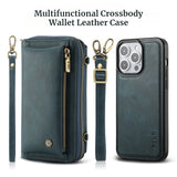 Multifunctional Crossbody Wallet Leather Case for iPhone