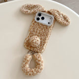 Rabbit Ear And Leopard Print Phone Case for IPhone