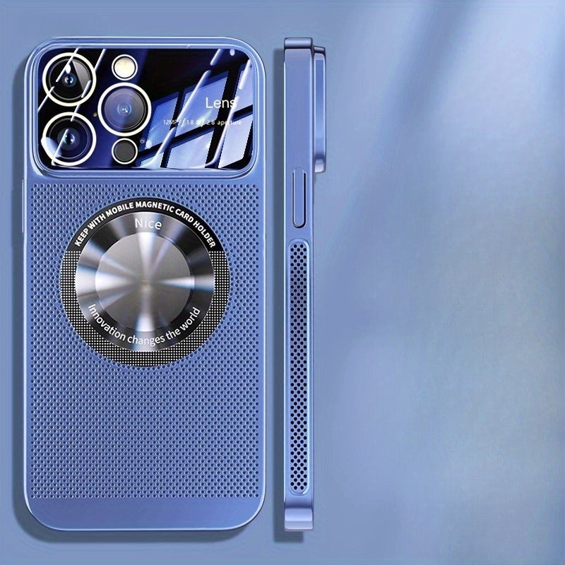 Hollow heat dissipation mesh magnetic Case For iPhone