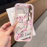 Candy Color Transparent Flower Soft Case For iPhone