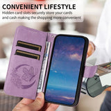 Leather Butterfly Flip Wallet Magnetic Shockproof Case for Samsung