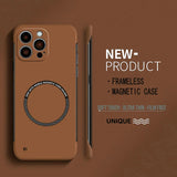 Ultra Thin Hard PC Magnetic Frameless Phone Case For iPhone