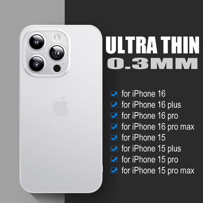 0.3mm Ultra Thin Matte Transparent Case For iPhone