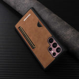 Retro Card Leather Phone Case for Samsung