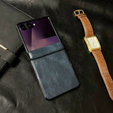 Vintage Waxed Leather Magnetic Shockproof Case for Samsung