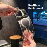 Metal Lens Bracket Clear Electroplated Magnetic Phone Case for IPhone