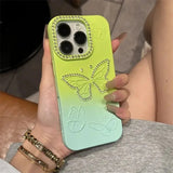 Luxury Gradient Color Butterfly Case for iPhone