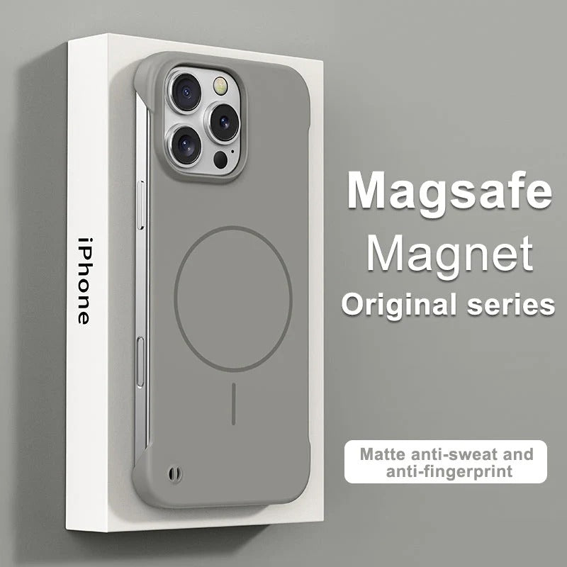 Ultra Thin Frameless Magnetic Case For iPhone