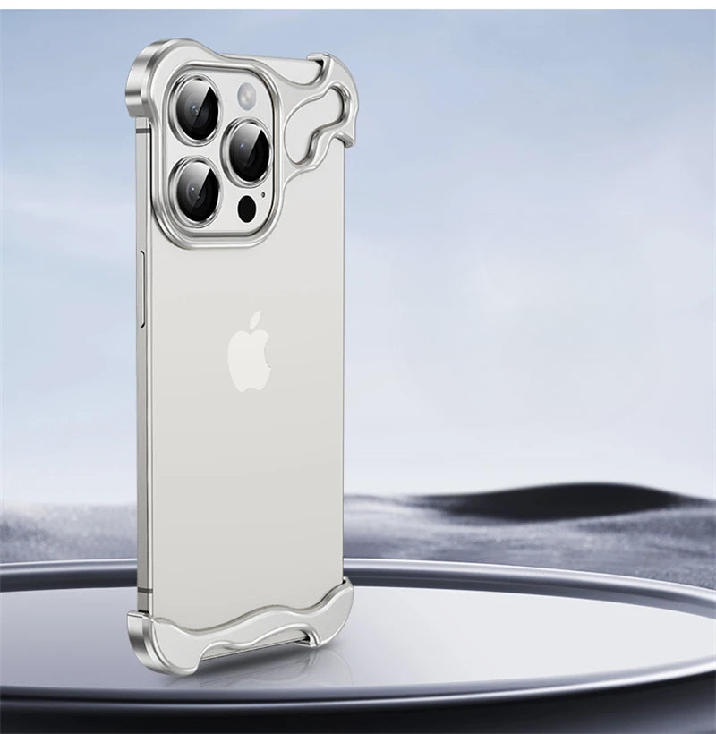 Luxury Shockproof Aluminum Alloy Borderless Phone Case For iPhone