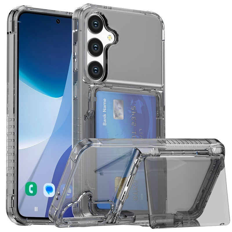 Transparent Flip Phone Case With Card Slot for Samsung