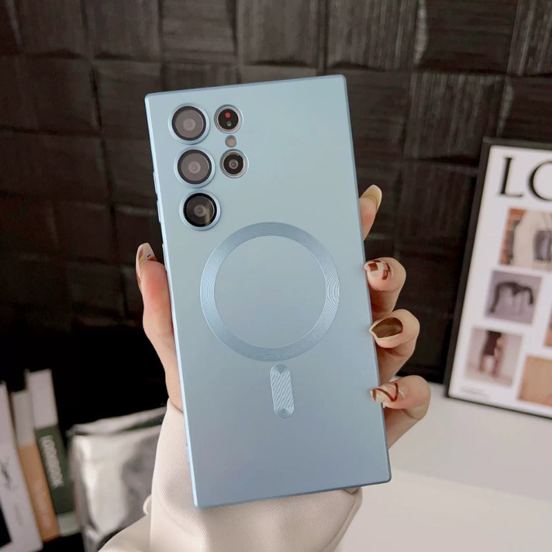 Luxury Magnetic Wireless Charge Case For Samsung