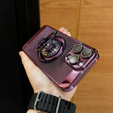 Gyroscope Stand Electroplated Heat-Dissipating Hard Case for IPhone