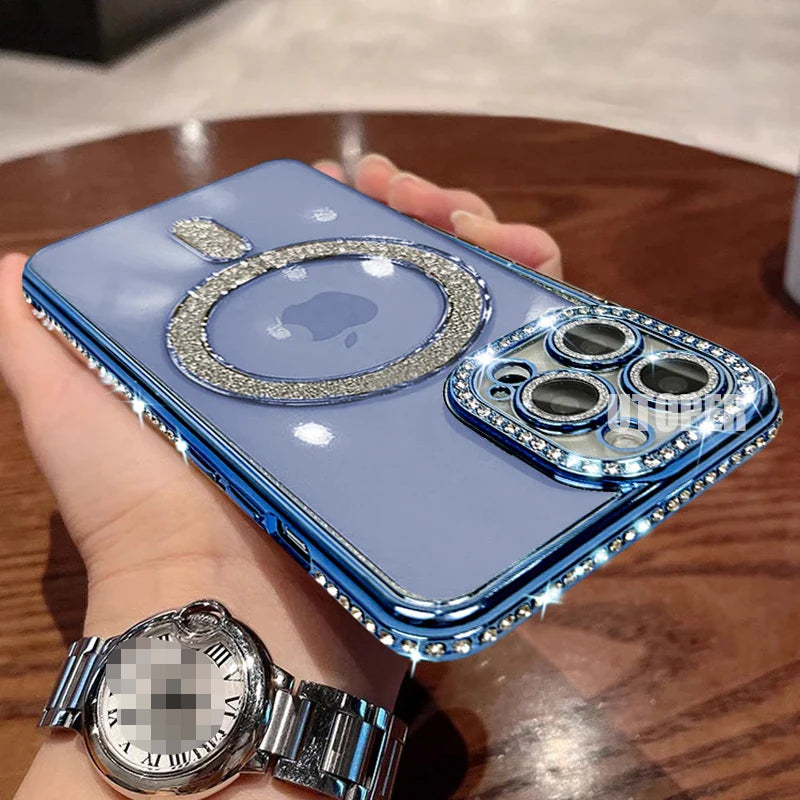 New Glitter Diamond Magnetic Case For iPhone