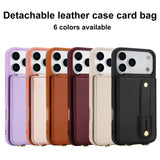 Wristband Stand Card Slot Leather Crossbody Case for iPhone