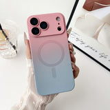 Two-Tone Gradient Liquid Silicone Magnetic Phone Case for IPhone