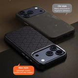 Minimalist Magic Cube Texture Leather Shockproof Case for iPhone