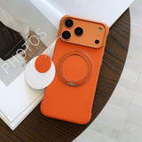 Borderless Ultra-Thin PC Magnetic Kickstand Case for iPhone