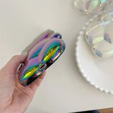 Cute 3D Aurora Laser Cartoon Bear Soft Case For iPhone