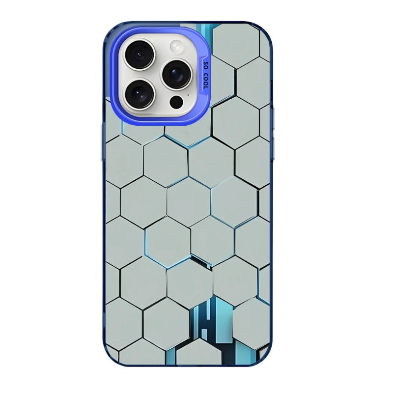 Matte Honeycomb Pattern Phone Case for iPhone