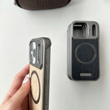 Wood Grain Borderless Heat Dissipation Magnetic Case for iPhone