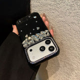 Luxury Rhinestone Crocodile Texture Shockproof Case for iPhone