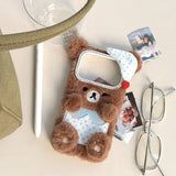 Cute Plush Bear And Rabbit Anti-Fall Phone Case For IPhone