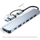 7 Ports USB A C Hub Multi Adapter