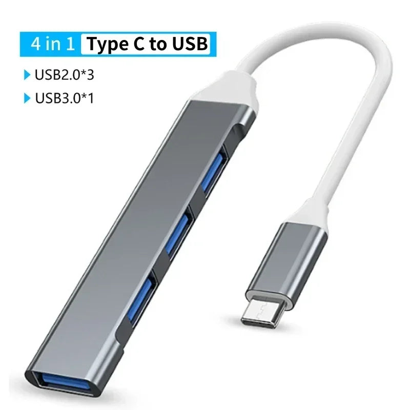 7 Ports USB A C Hub Multi Adapter