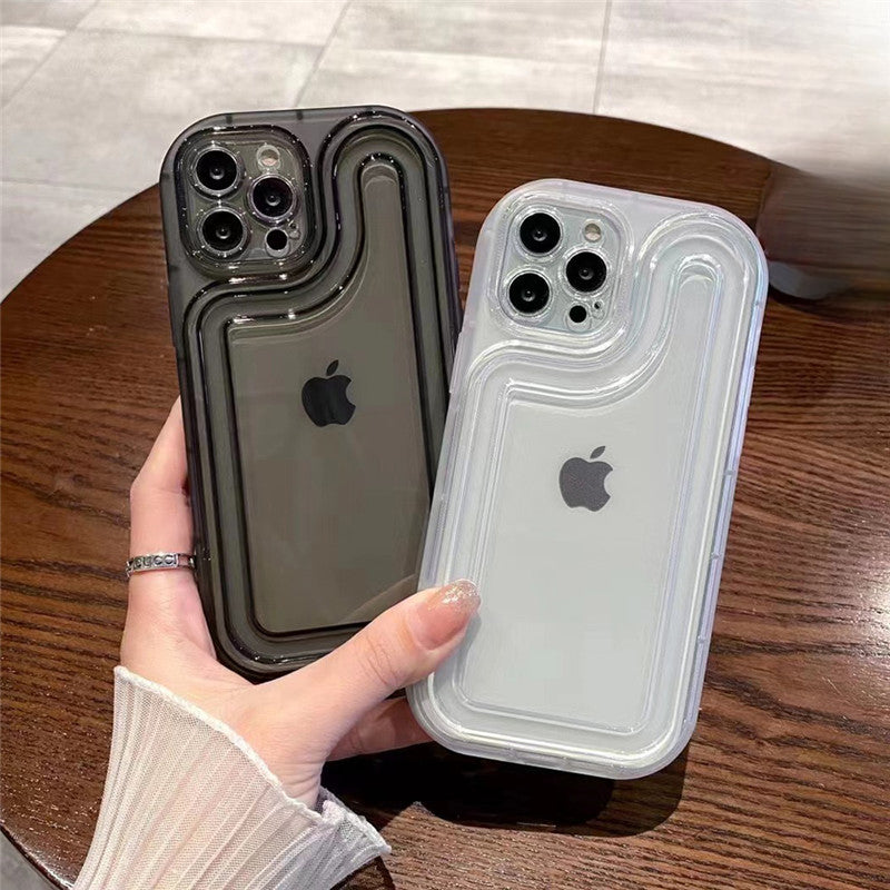 Luxury Silicone Shockproof Bumper Clear Case For iPhone