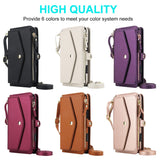 Leather RFID Blocking Lanyard Wallet Case for iPhone