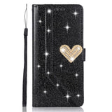 Shiny Wallet Flip Leather Phone Case For Samsung