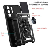 Lens-Mounted Sliding Window Phone Case with Stand for Samsung