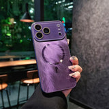 Colorful Feather Pattern Frosted Electroplated Phone Case for IPhone