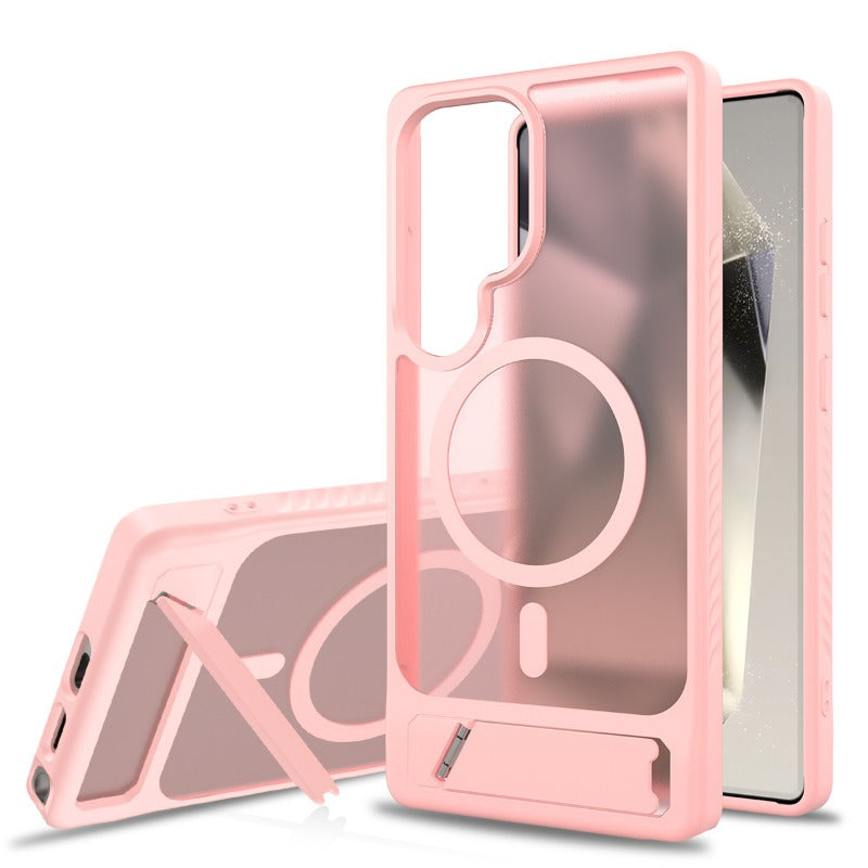 Frosted Magnetic Phone Case With Stand for Samsung