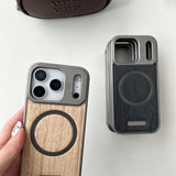 Wood Grain Borderless Heat Dissipation Magnetic Case for iPhone