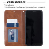 Leather Flip Wallet Case with Card Slots for iPhone